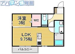 D-roomSUMON弁天橋 1LDKの間取図画像