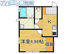 メアリーローズ 1Kの間取図画像