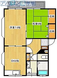 メゾン66 2DKの間取図画像