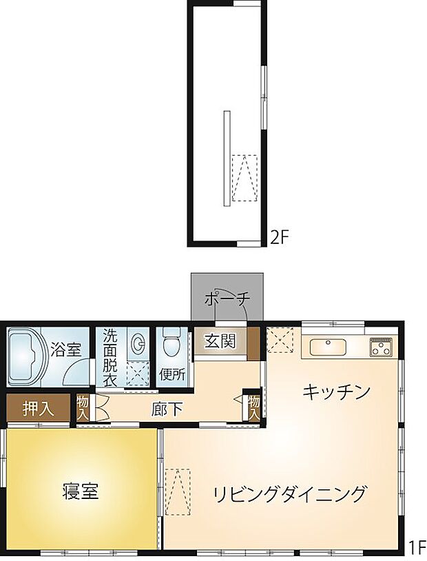 仙石原字入道塚戸建(1SLDK)の間取り