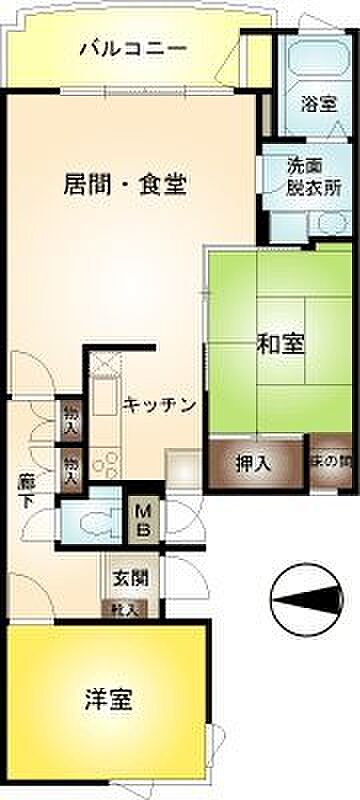 ヴェルデの森箱根山ヴィラH棟(2LDK) 3階の間取り