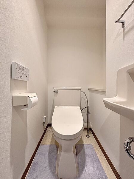 トイレは手洗い器別のデザインです。