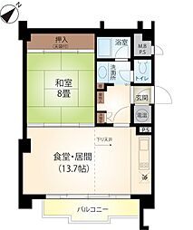 ファミールヴィラ仙石原 1LDKの間取図画像