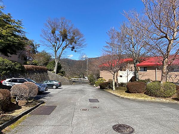 駐車場は構内道路を挟み、N棟の目の前にあります。区画指定はなく、空き区画をご利用いただけます。