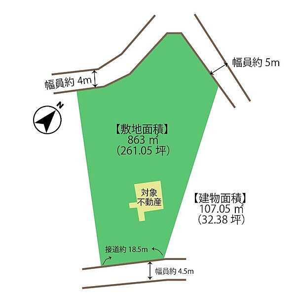 《配置図》敷地の配置図です