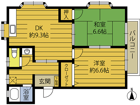 ハイムヤマキA_間取り_0