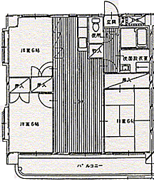 パオ石垣 4階3LDKの間取り