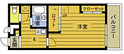 ピアシャンテ 1Kの間取図画像