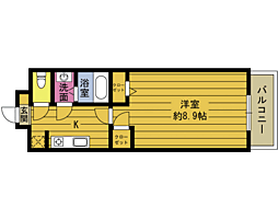 ガーデンハウス石垣 1Kの間取図画像