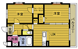 グランドステージ石垣 2LDKの間取図画像