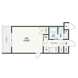 SUGARCUBEKAWAGUCHI2 1Kの間取図画像