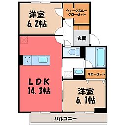 宇都宮芳賀ライトレール線 東宿郷駅 徒歩16分 2階/-