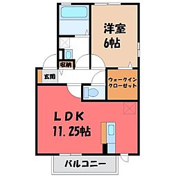 真岡鐵道 真岡駅 バス20分 真岡工業団地下車 徒歩15分 1階/-