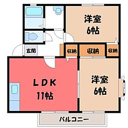 シャルマン5 2LDKの間取図画像