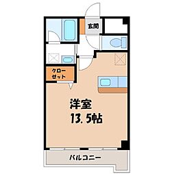 ファイブシティ ワンルームの間取図画像