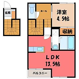 リズアルモニー 1LDKの間取図画像