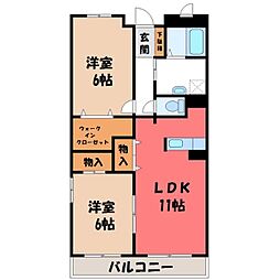 アビタシオンピーノ 2LDKの間取図画像