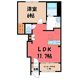 JR東北本線 雀宮駅 徒歩25分 1階/-