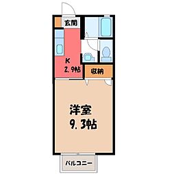 メゾン・エスポワール 1Kの間取図画像