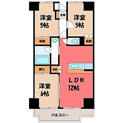 スカイシティー神山 3LDKの間取図画像