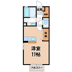サンボナールF ワンルームの間取図画像