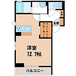 メルツ ワンルームの間取図画像