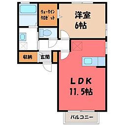 グランベルクE 1LDKの間取図画像