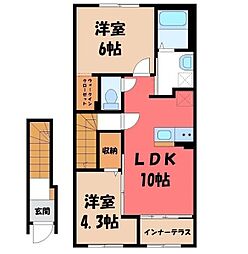 リュミエール 2LDKの間取図画像