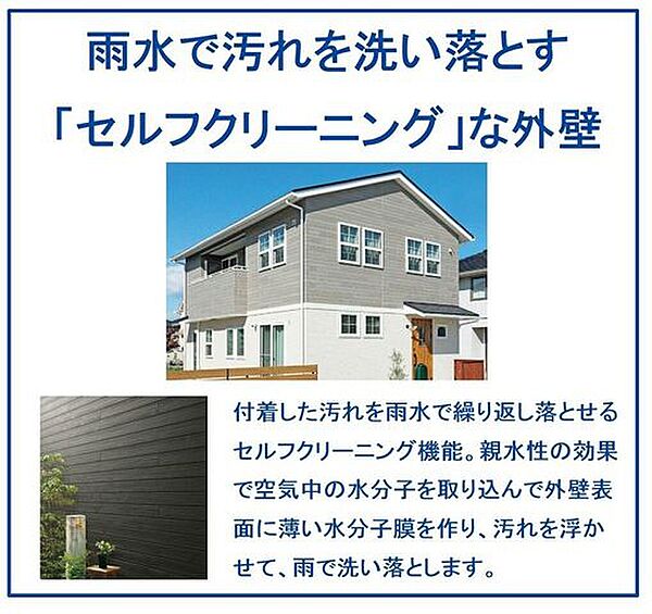 雨水で汚れを洗い落とす「セルフクリーニング」な外壁