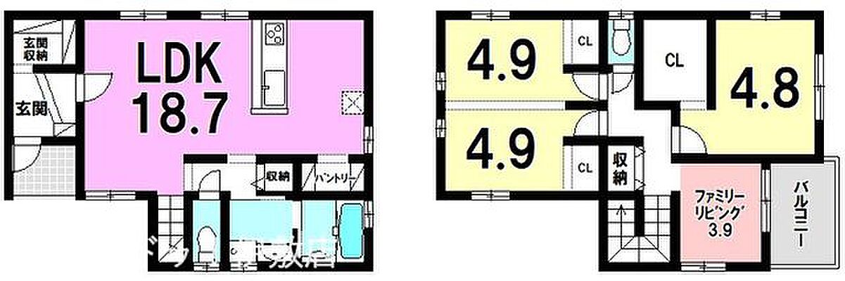 間取り 下伊敷3丁目　新築戸建