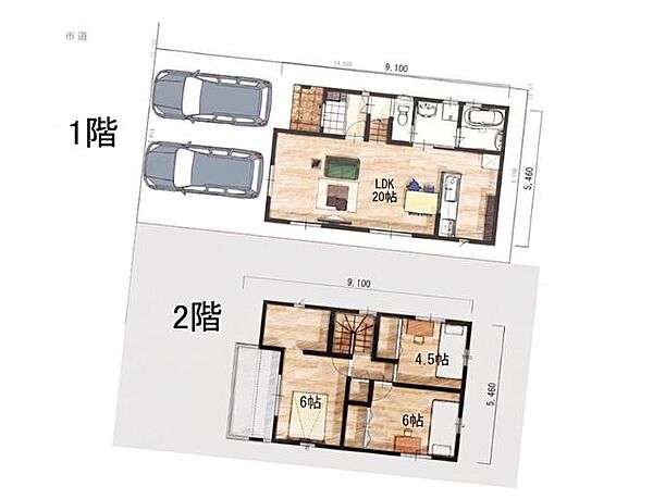 【建築プラン例…YOKAIE　NO9】吹付断熱で夏涼しく、冬あったかい建築価格1328.80万円、間取り3LDK、建築面積87.77m2、別途費用要