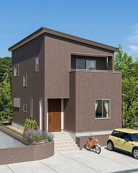 【建築プラン例…YOKAIE　NO9】お好みに合わせて外壁やドアの色をセレクト可能です！建築価格1328.80万円、間取り3LDK、建築面積87.77m2