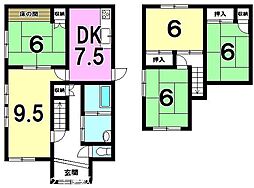 大明丘2丁目　中古戸建 5DKの間取り