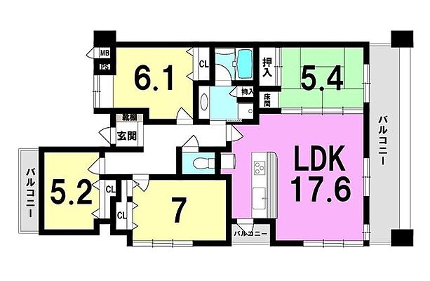 間取り エバーライフ永吉 2階/-