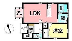 新開5丁目　中古戸建 1LDKの間取り