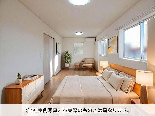 【同型写真】10.5帖洋室。広々としておりセカンドリビングとしてもお使いいただけます。※家具・小物はAI生成によるもので付属品ではありません。