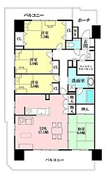 日神パレステージ横須賀田浦 4LDKの間取図画像