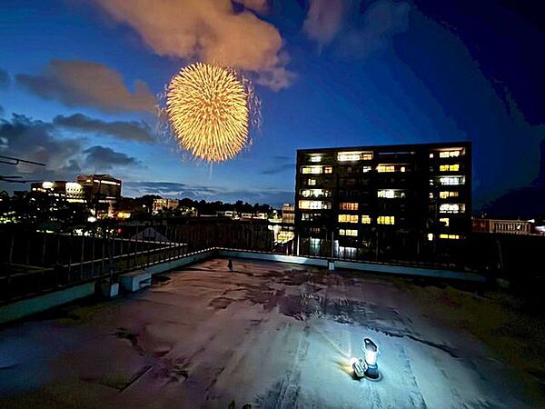 豊橋祇園際の花火が見える♪
