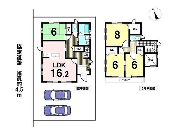 あま市木田北屋敷　中古一戸建て(4LDK)の間取り