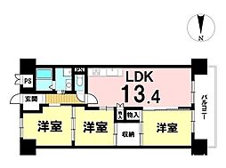 サンパーク万場公園 3LDKの間取図画像