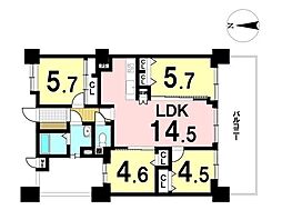 レインボー甚目寺 4LDKの間取図画像