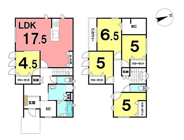 2階の建物プランもあります♪建物価格：2360万円間取り：5LDK建物面積：120.90m2