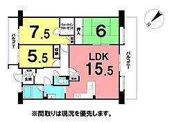 六泉寺ガーデンヒルズ 3LDKの間取図画像