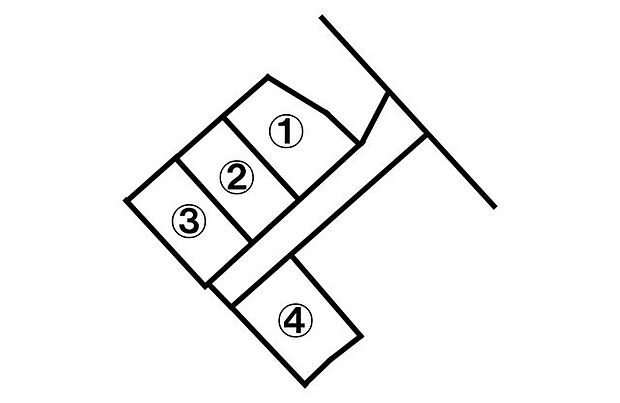 【簡易区画図】全4区画分譲中!西田小学校まで徒歩8分、約620m!