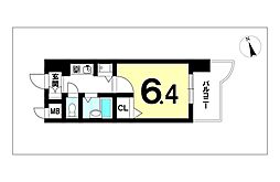 ライオンズマンション交通局前 1Kの間取図画像
