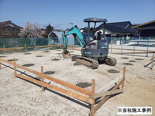 ◆地盤改良◆家を建てる地盤が弱い場合には地盤改良を行い、地盤に対する安全性を高めています。