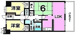 ヴェルナール松江 3LDKの間取図画像