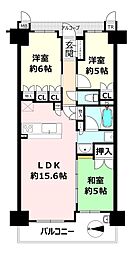 ザ・ヴァンデュールシティ 3LDKの間取り