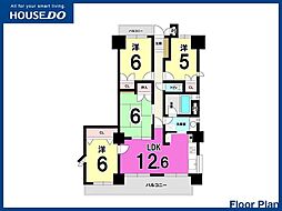イマージュグランシュクセ下到津 4LDKの間取図画像