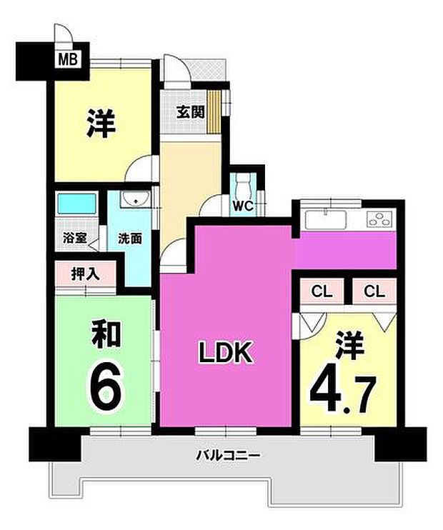 2024年5月内装リフォーム♪JR南小倉駅まで徒歩約6分の好立地♪3LDK♪独立型キッチン♪